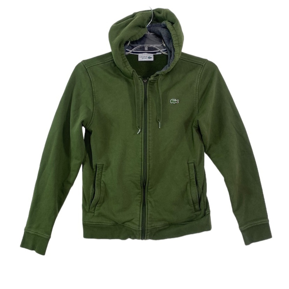 Lacoste Sport Green Full Zip Hoodie Size S - Picture 1 of 7